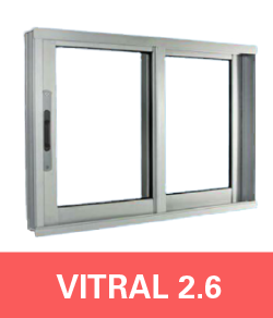 Ventana en Aluminio - Ref. Vitral 2.6